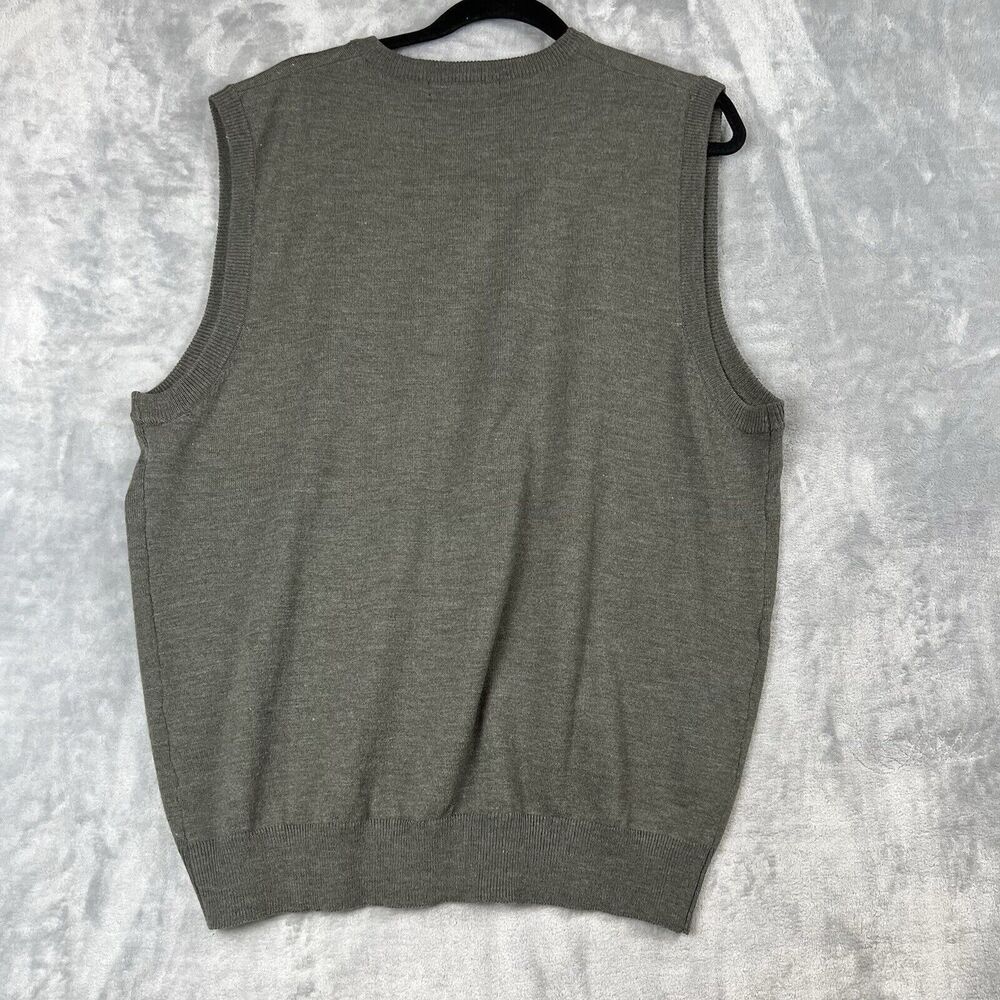New Linea Uomo Men’s‎ 2xl Gray  Beige Sweater Vest V Neck - Picture 5 of 9